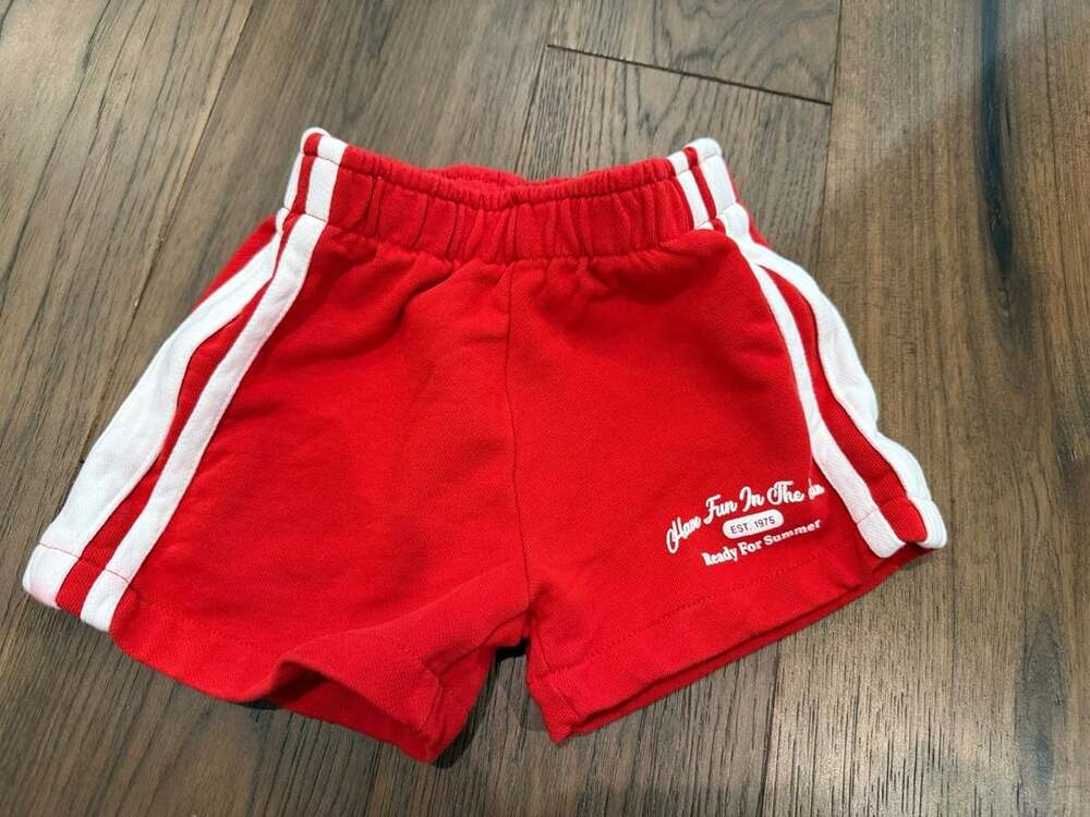 Zara Kids Girls Red Retro Track Shorts | Size 7 (122cm)